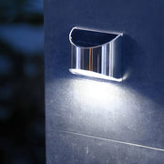 Minimalist Solar Outdoor Wall Sconce — Stainless Steel, IP44 Waterproof, 3000K / 6000K