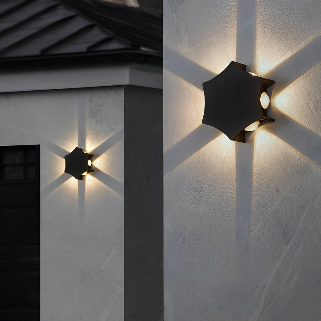 Waterproof Outdoor LED Wall Light - Four-Way Facade Lighting Options: 8W, 4W, 19W, and 6W