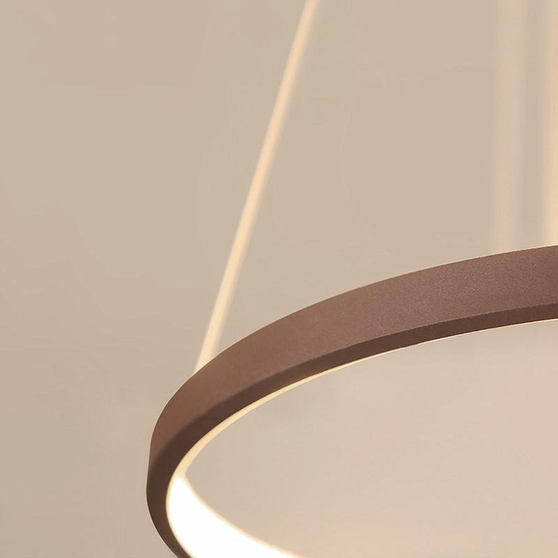 Circular Linear Chandelier — Aluminum, Stepless Dimming, Adjustable Color Temperature, 16" or 24" Diameter