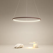 Circular Linear Chandelier — Aluminum, Stepless Dimming, Adjustable Color Temperature, 16" or 24" Diameter