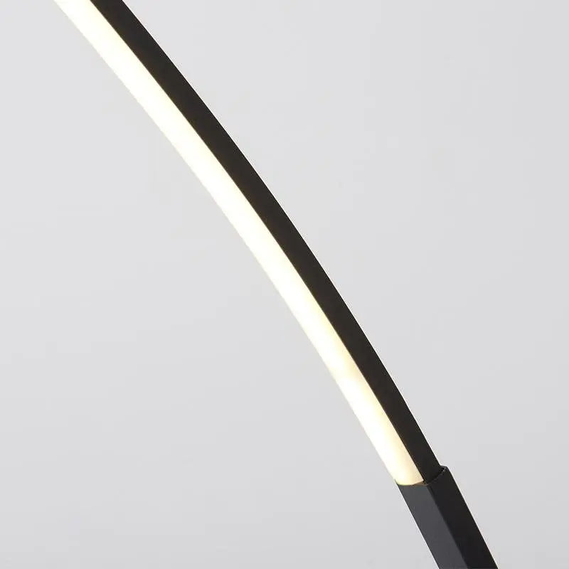 Arc Floor Lamps with Dimmable LED in Black Aluminum Luxe
