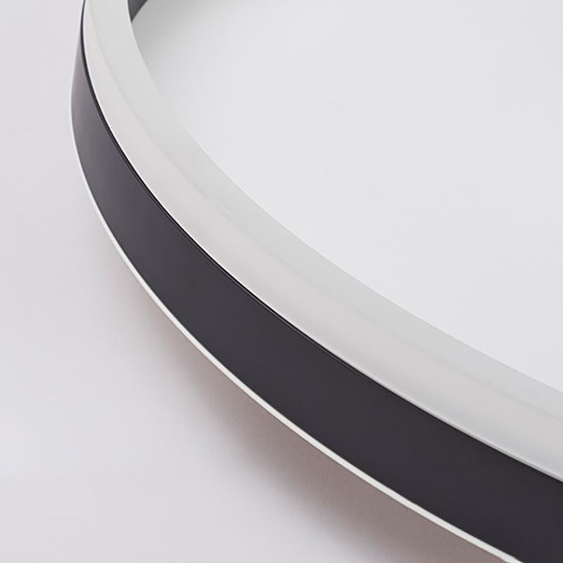 Round Flush-Mount Ceiling Light — Aluminum & PMMA, LED, Dimmable, Remote Control, 3000K–6000K, 16" or 24"