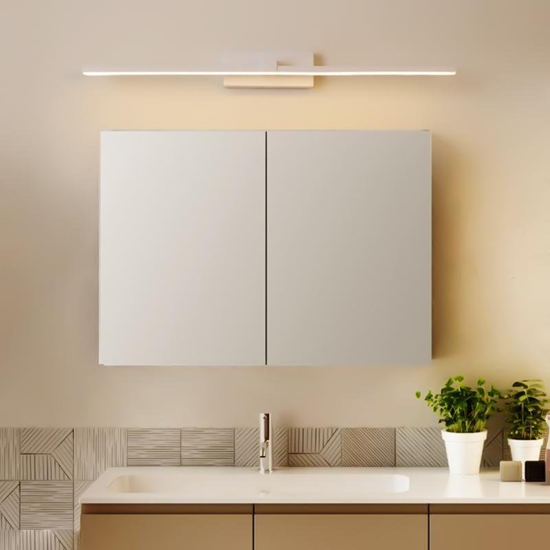 Minimalist Linear LED Vanity Light — Aluminum & PMMA, 1-Light, 6000K/3000K, 16" or 31"