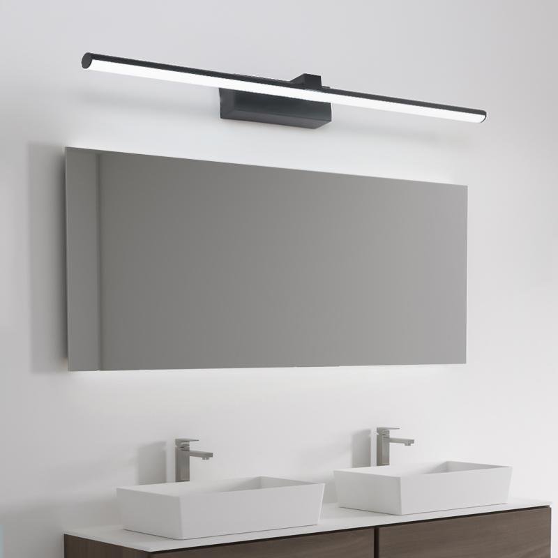 Minimalist Linear LED Vanity Light — Aluminum & PMMA, 1-Light, 6000K/3000K, 16" or 31"