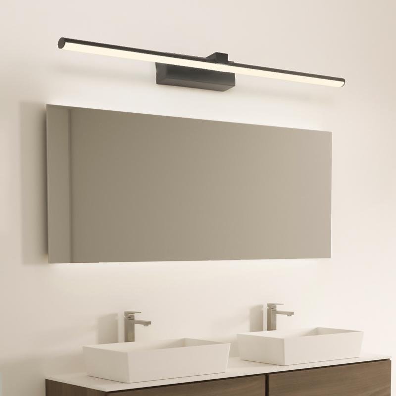 Minimalist Linear LED Vanity Light — Aluminum & PMMA, 1-Light, 6000K/3000K, 16" or 31"