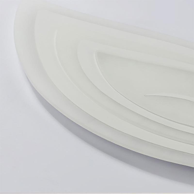 Leaf-Shaped LED Flush-Mount Ceiling Light — Iron and PMMA, White Finish, Dimmable, Remote Control, 41–50W, E26/E27