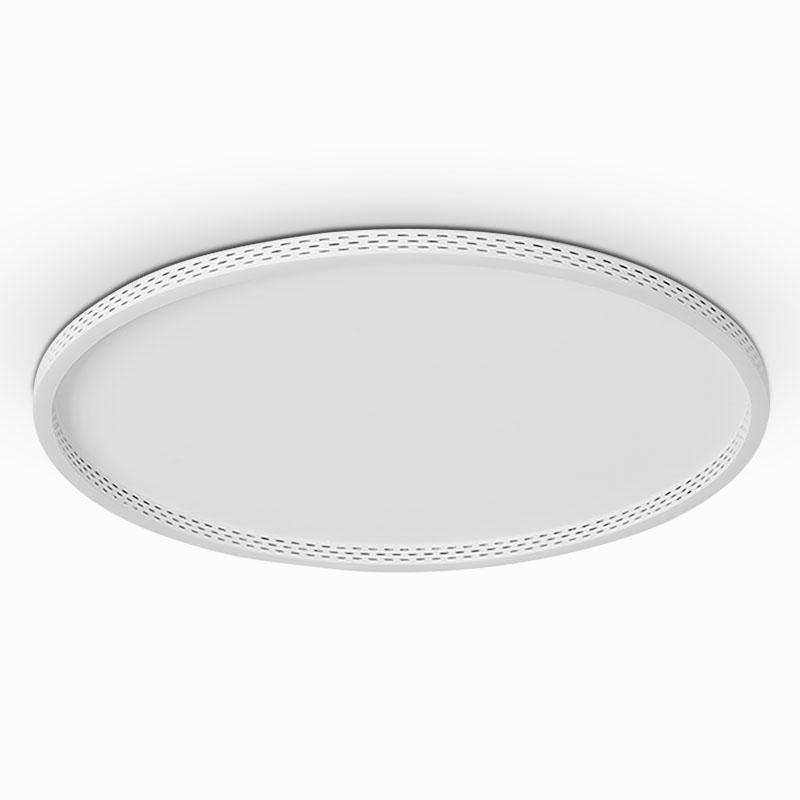Hollow-Edge Round Flush-Mount Ceiling Light — Iron, Dimmable 3000K–6000K, 20" or 24"