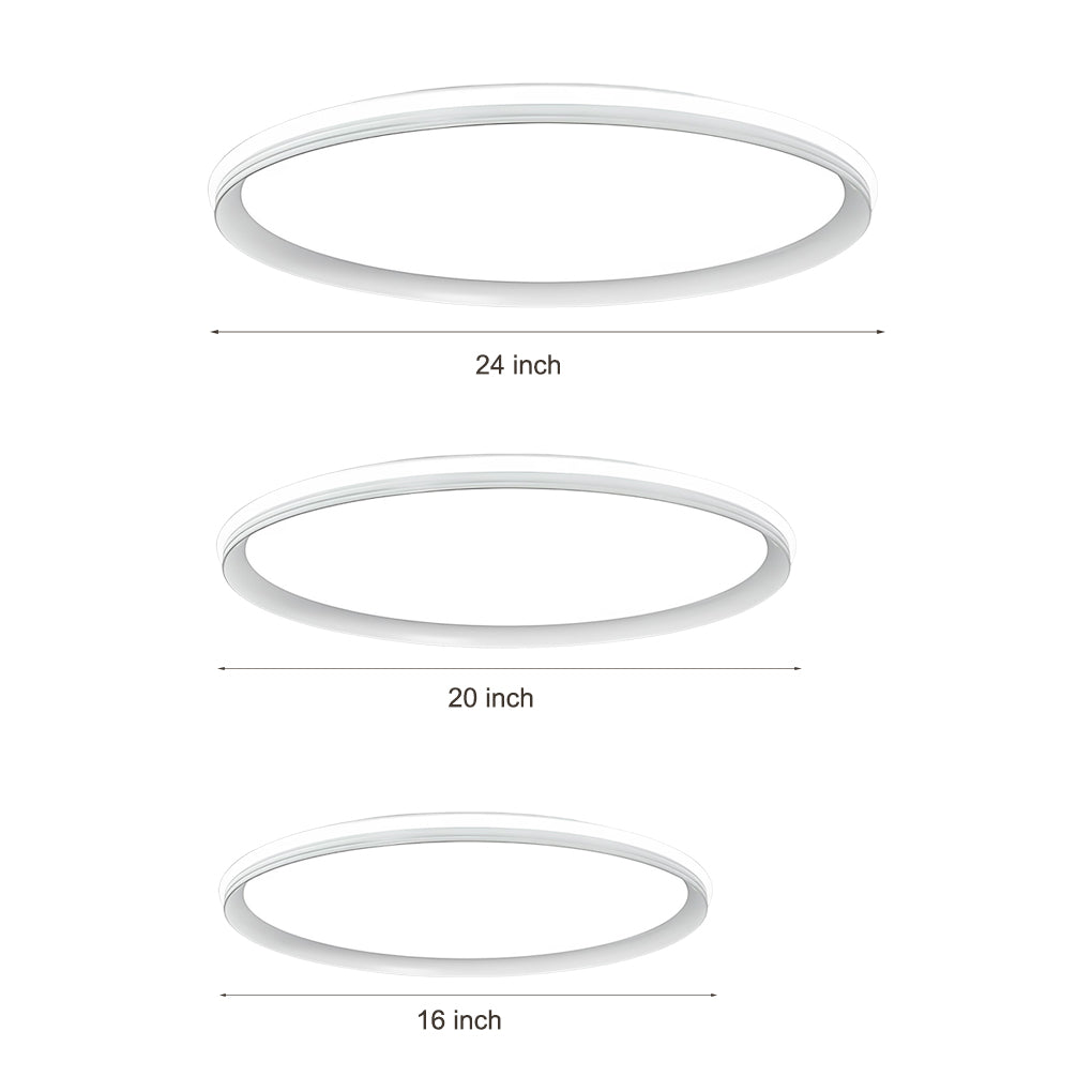 24 inch ultra thin round dimmable led flush mount ceiling lights modern design