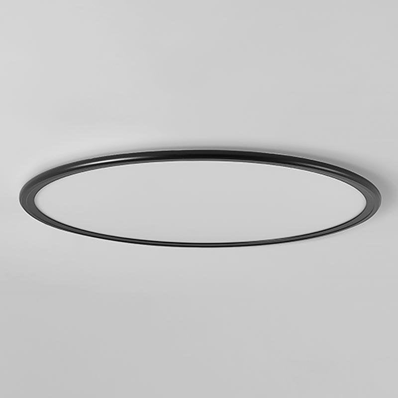 30" Ultra-Thin Round LED Flush Mount — Aluminum & Acrylic, 72W, 2700K–6500K, Remote Control Dimmable