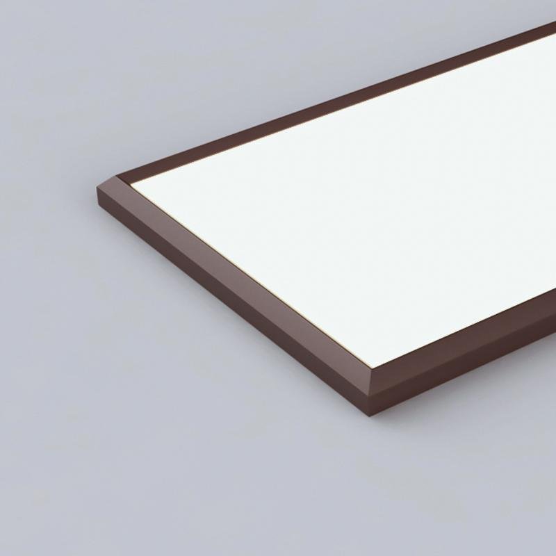 Portrait Flush-Mount Ceiling Light — Aluminum, Brown, Dimmable 3000K–6000K, Remote Control, 31" or 35"