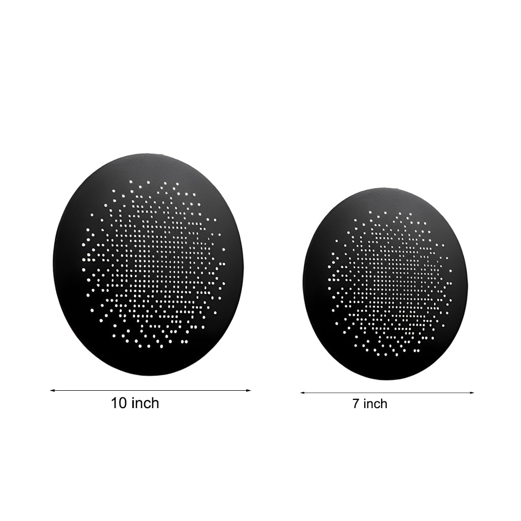 Circular Hollow Outdoor Wall Sconce — Black Metal & PMMA, LED, IP54 Waterproof, 3200K Warm White
