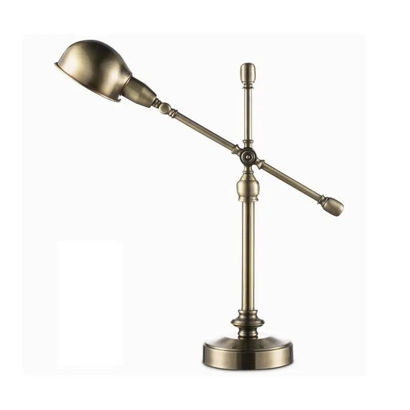 Adjustable Vintage Metallic Dome Desk Lamp with Flexible Arm for Home Office and Study Luxe