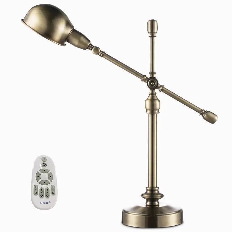 Adjustable Vintage Metallic Dome Desk Lamp with Flexible Arm for Home Office and Study Luxe