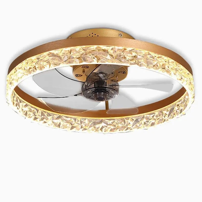 Rustic Flush Mount Ceiling Fan with 5 Blades, LED Bulbs, and Remote Control Luxe