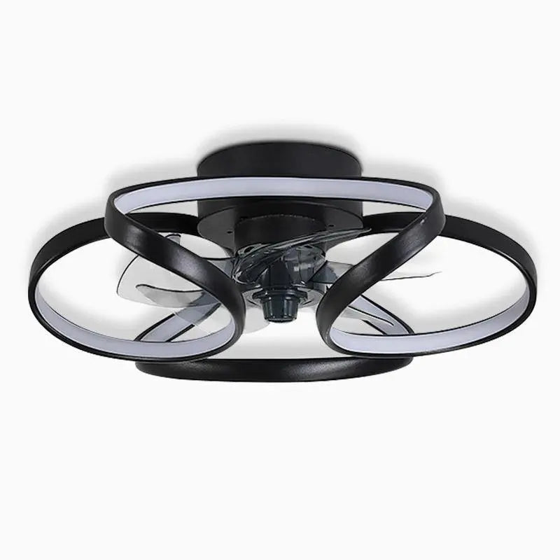 Modern Flush Mount Ceiling Fan Lights with Flower Design and Remote Control Luxe