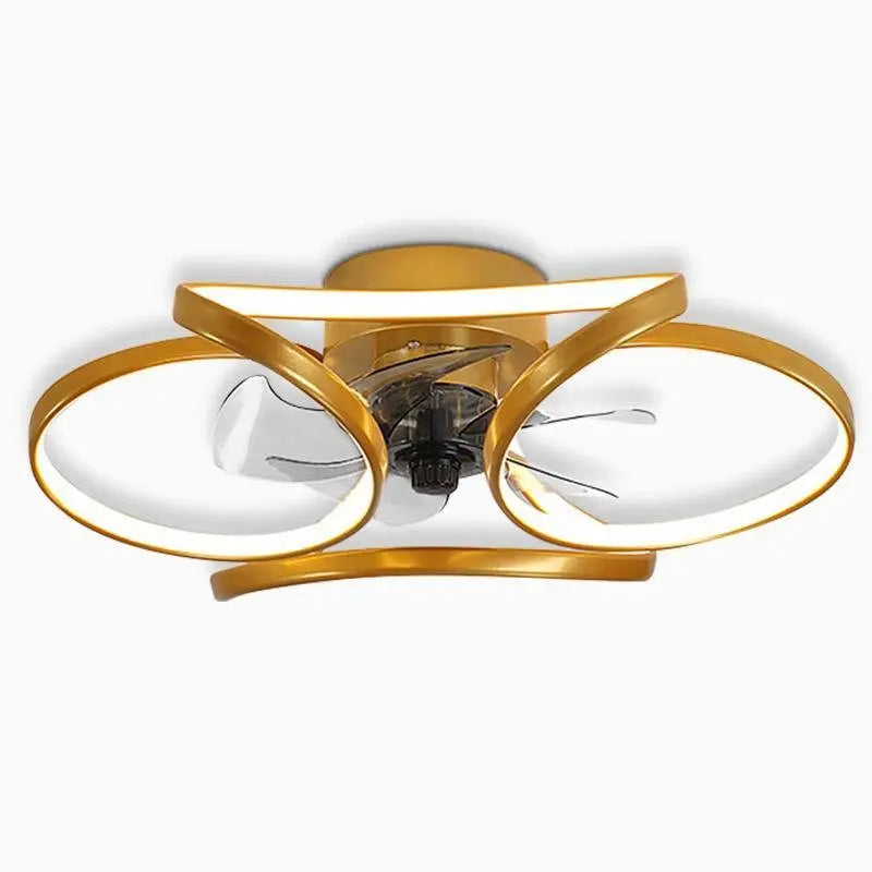 Modern Flush Mount Ceiling Fan Lights with Flower Design and Remote Control Luxe