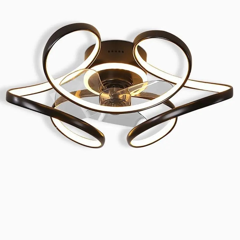 18-Inch Modern Flower-Shaped Ceiling Fan Light with Remote Control Chandelier Luxe