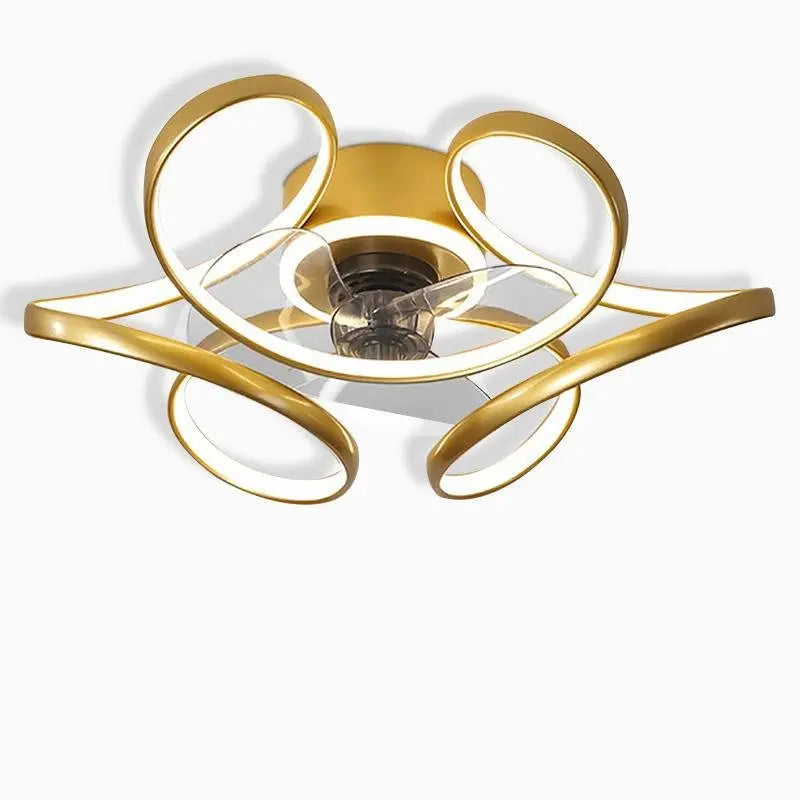 18-Inch Modern Flower-Shaped Ceiling Fan Light with Remote Control Chandelier Luxe