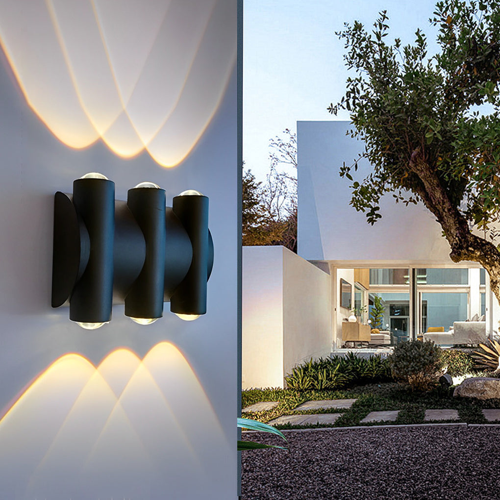 Modern Black Waterproof LED Wall Washer Light with Up and Down Illumination