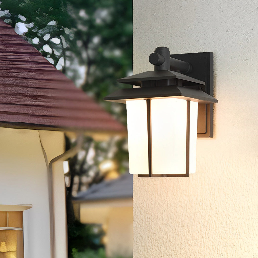 Vintage Outdoor Wall Sconce — Die-Cast Aluminum and Frosted Glass, E27, IP23 Weatherproof, Black or Bronze