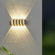 Bent Rectangle Up/Down Outdoor Wall Sconce — Aluminum, Black and Gold, LED 4W–10W, IP65
