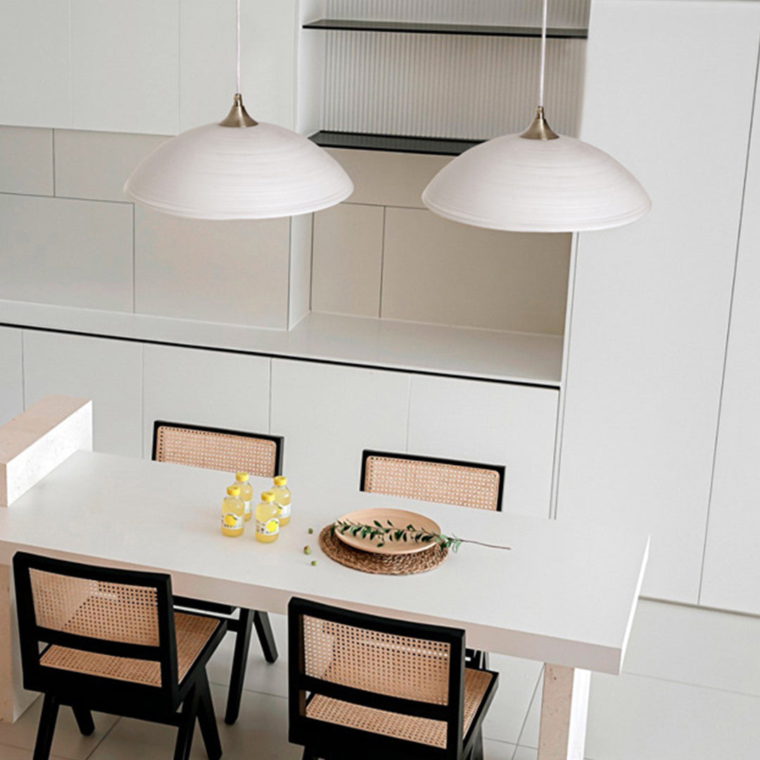 Water Pattern Glass Pendant Light — Iron, E27, 5W LED, Three-Color Dimming, 35cm or 42cm