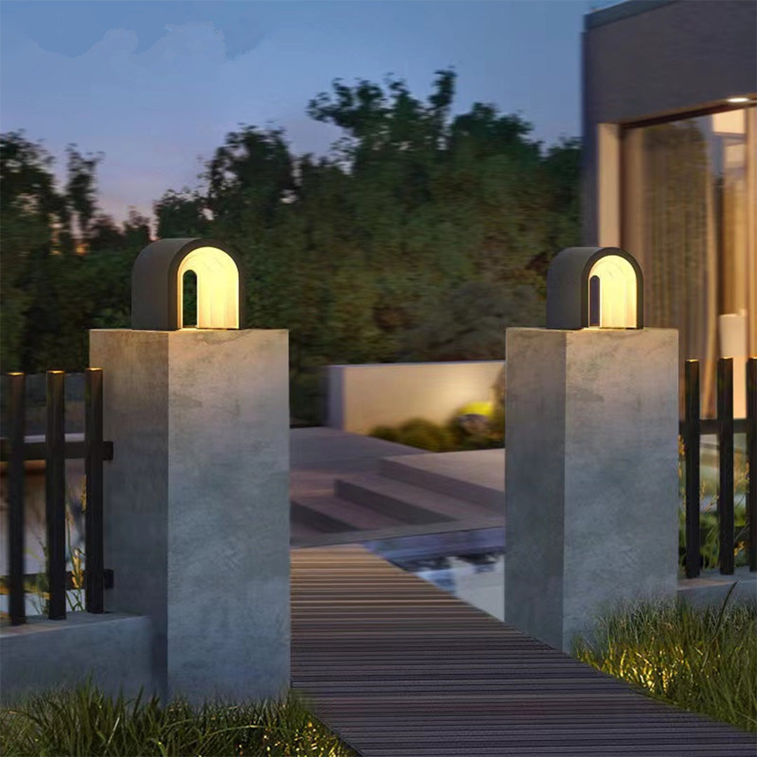 Modern Minimalist Outdoor Garden Pillar Lights - Courtyard Column Lighting