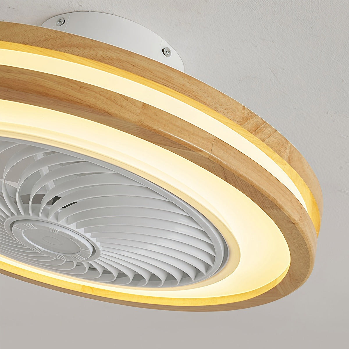 Nordic Modern Bladeless Ceiling Fan with Lights and Remote Control - Three-Level Wind Regulation