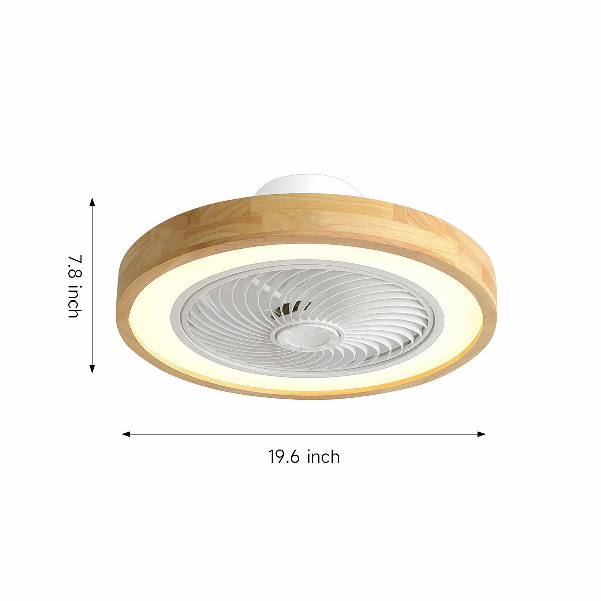 Nordic Modern Bladeless Ceiling Fan with Lights and Remote Control - Three-Level Wind Regulation