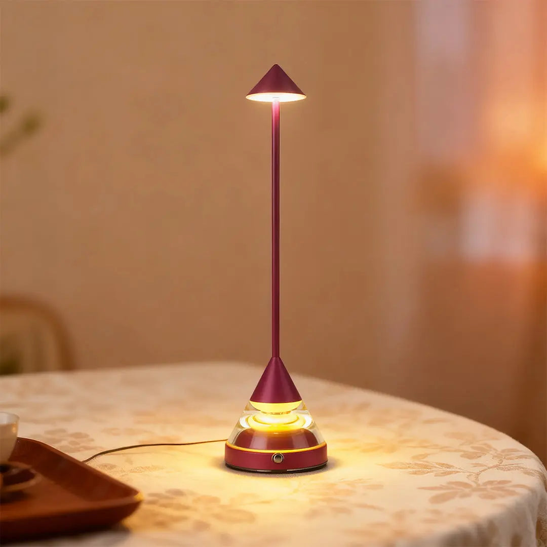 Creative Pointed Aluminum Iron Accent Light - Unique Small Table Lamp Luxe
