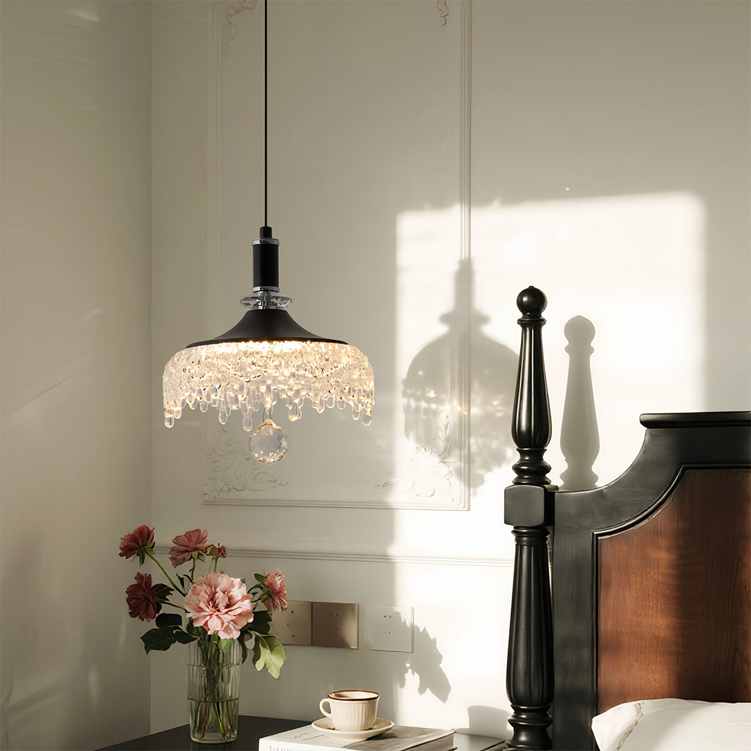 Artistic Mini Pendant Light — Metal Body, Acrylic Shade, French-Inspired Standard or Adjustable