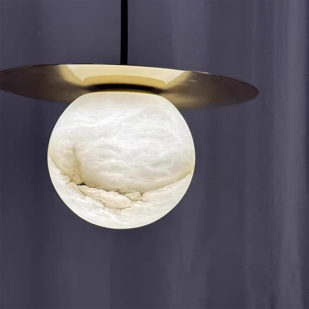 Marble Ball Mini Pendant — Full Copper, Natural Marble Shade, 5W G9, 3000K, Gold or Black