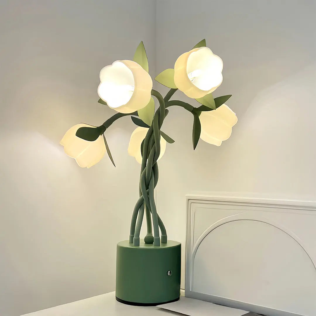 Creative Vintage Green Table Lamps with Flexible Stems - Artistic Design Luxe
