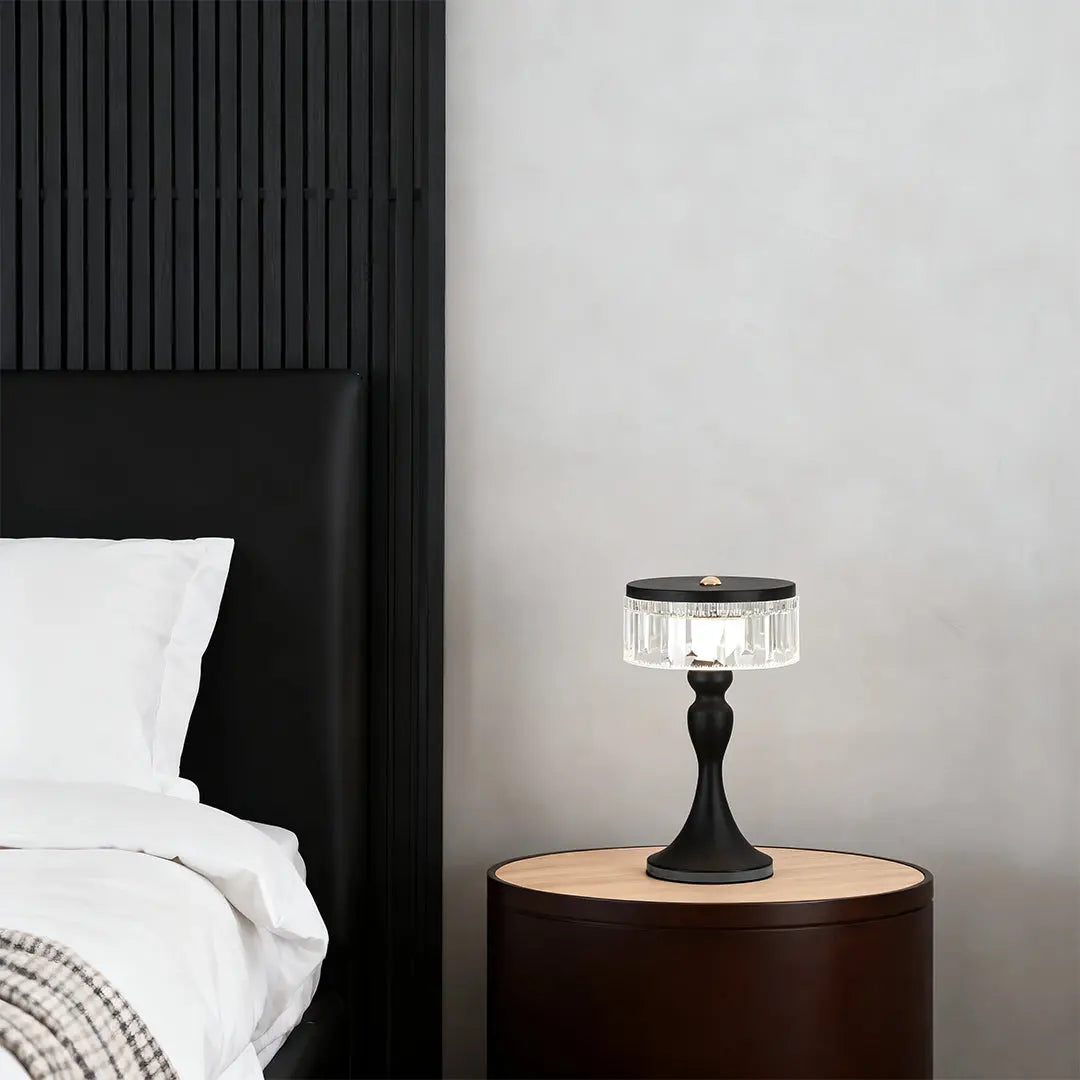 Nordic Minimalist Decorative Light: Forged Iron Table Lamps with Acrylic Accents Luxe