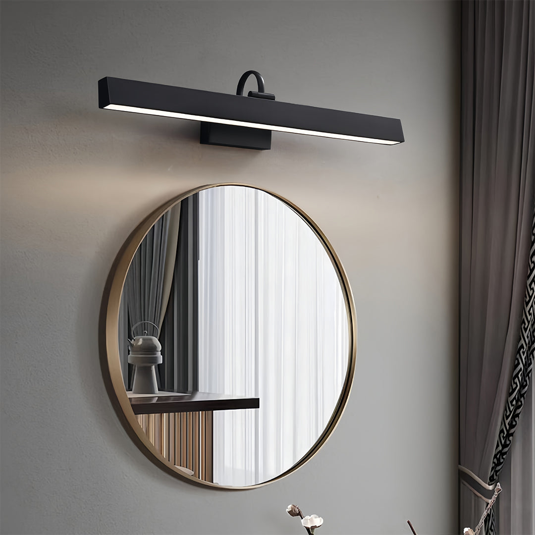 Full Copper LED Vanity Light Bar — H65 Brass, 6W, 3-Step Dimming, 350° Adjustable, Black or Copper