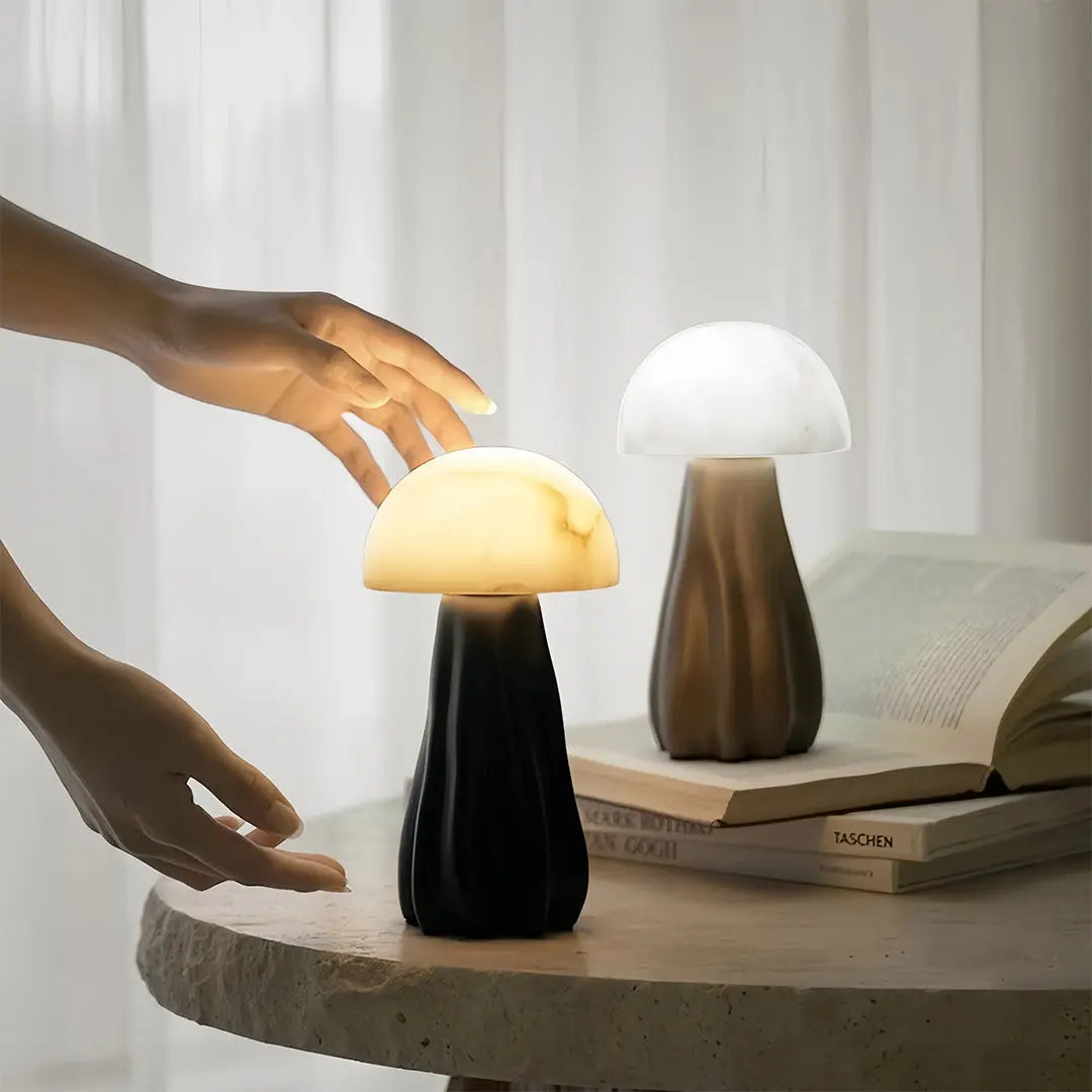 Nordic Resin Table Mushroom Lamp - Unique LED Atmosphere Light Luxe