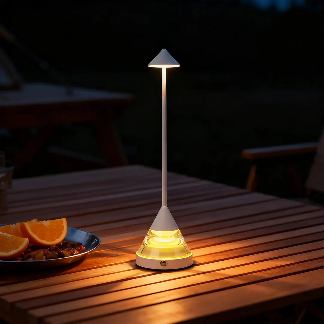 Creative Pointed Aluminum Iron Accent Light - Unique Small Table Lamp Luxe