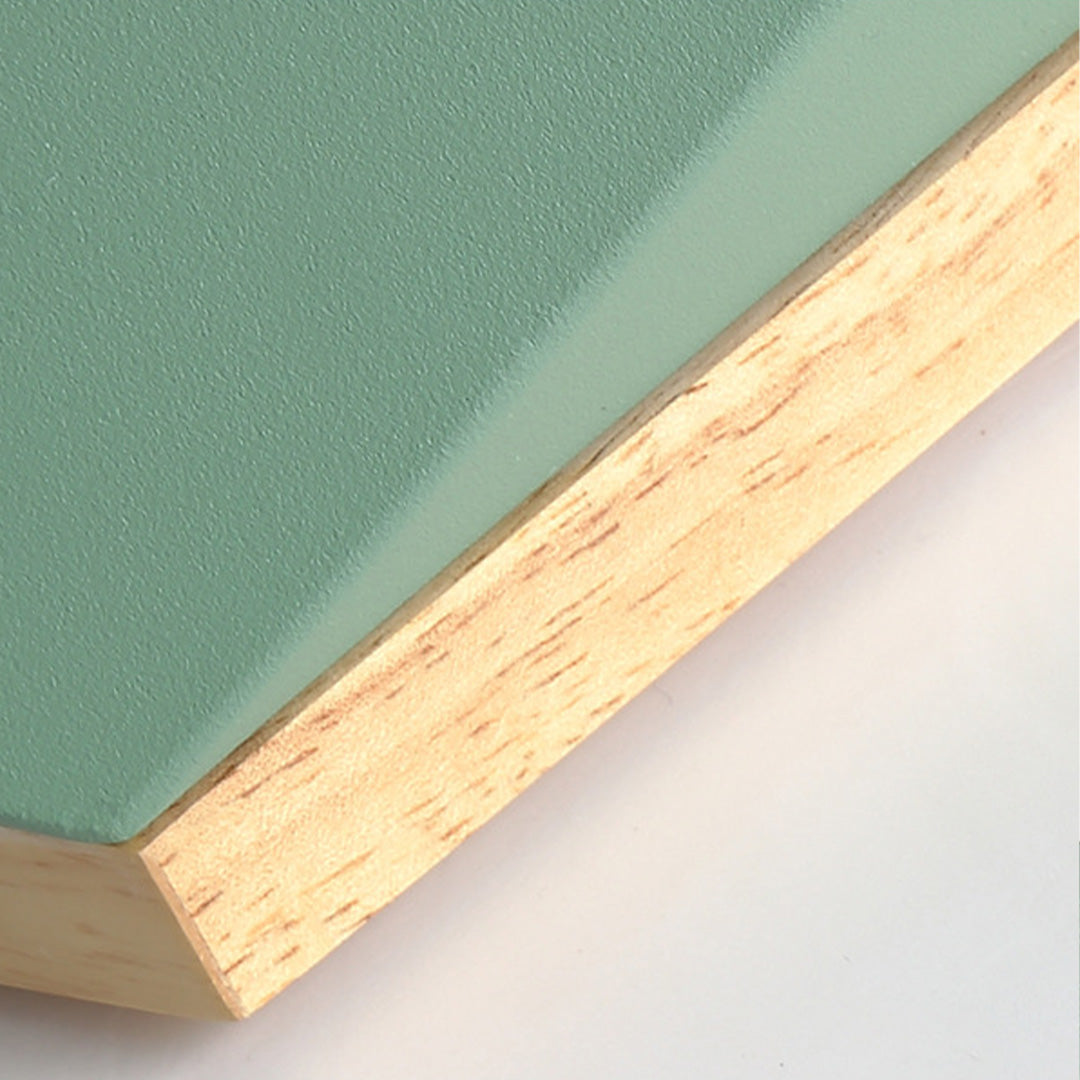 Geometric LED Flush-Mount Ceiling Light — Iron Frame, Acrylic Shade, Three-Color Dimming, 24W / 36W, 42cm / 52cm