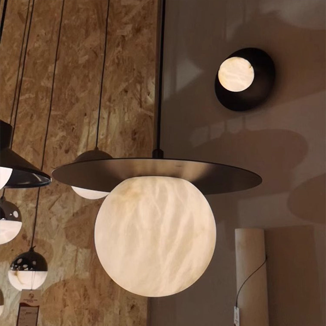 Marble Ball Mini Pendant — Full Copper, Natural Marble Shade, 5W G9, 3000K, Gold or Black