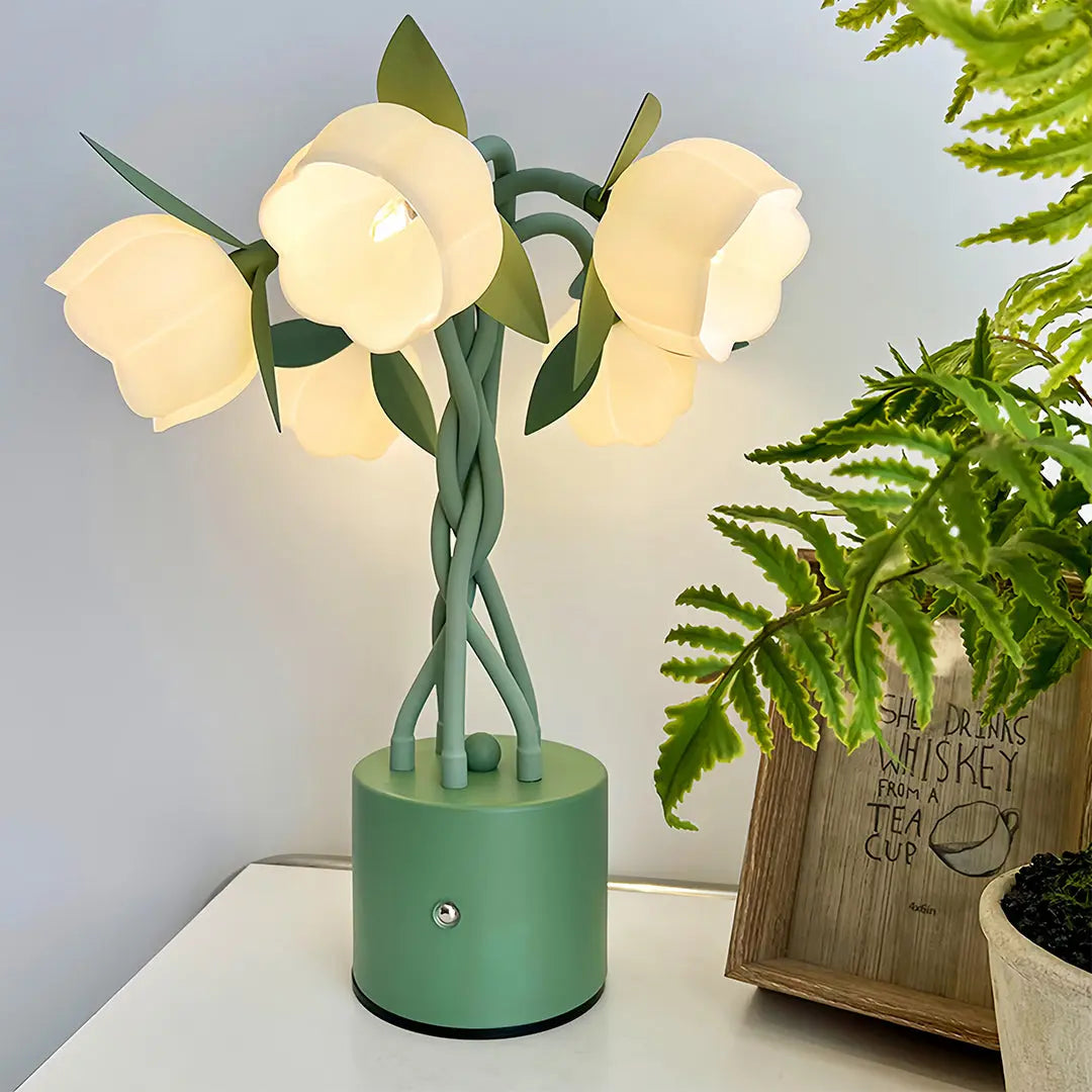 Creative Vintage Green Table Lamps with Flexible Stems - Artistic Design Luxe