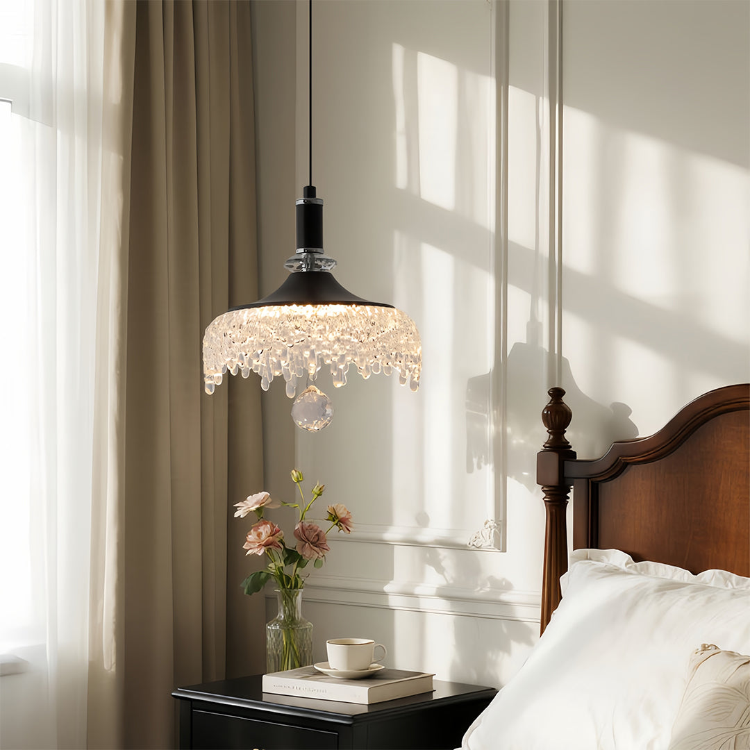 Artistic Mini Pendant Light — Metal Body, Acrylic Shade, French-Inspired Standard or Adjustable