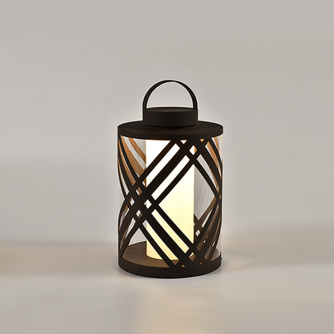 Perforated Outdoor Landscape Lantern — Stainless Steel, LED, 3000K, IP65 Weatherproof