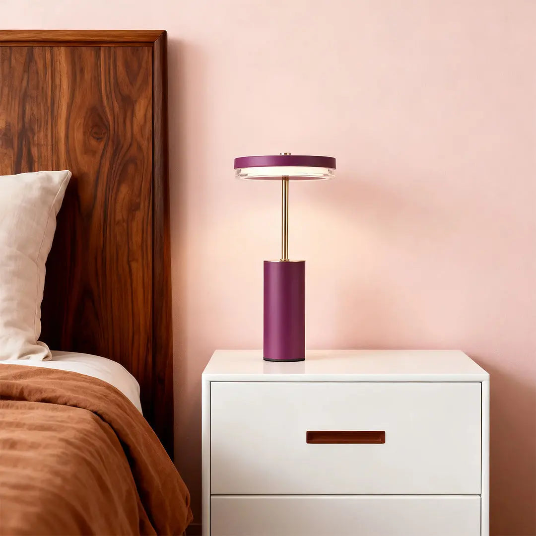 European Style Decorative Cylinder Table Lamps - Metal Lighting Accent Luxe
