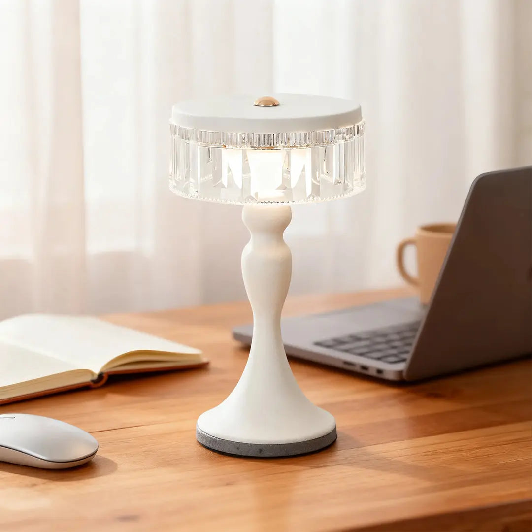 Nordic Minimalist Decorative Light: Forged Iron Table Lamps with Acrylic Accents Luxe