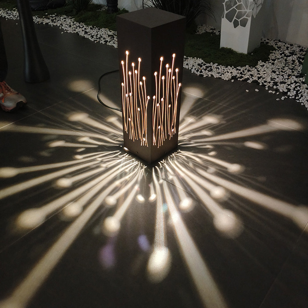 Modern Outdoor Bollard Path Light — Coffee Aluminum, 10W LED, 3000K, IP65, 110-277V
