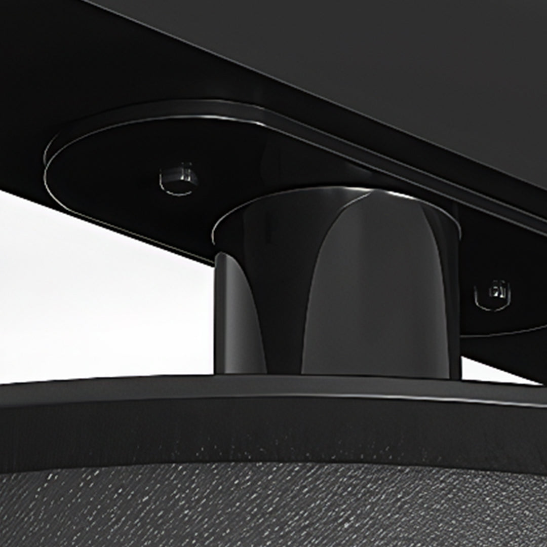 Modern Semi-Flush Mount Ceiling Light — Aluminum & Acrylic, 12W LED, 360° Rotating Dual Strip, Three-Color Dimming, Black or White