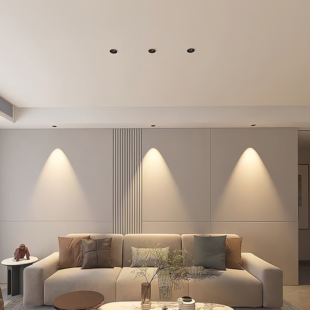Deep Anti-Glare LED Recessed Spotlight — Aluminum & Acrylic, 9W–18W, 55mm / 75mm / 95mm, 3000K / 4000K / 6000K