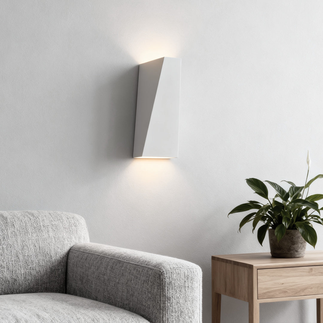 Modern Geometric LED Wall Light Fixture with Up and Down Lighting