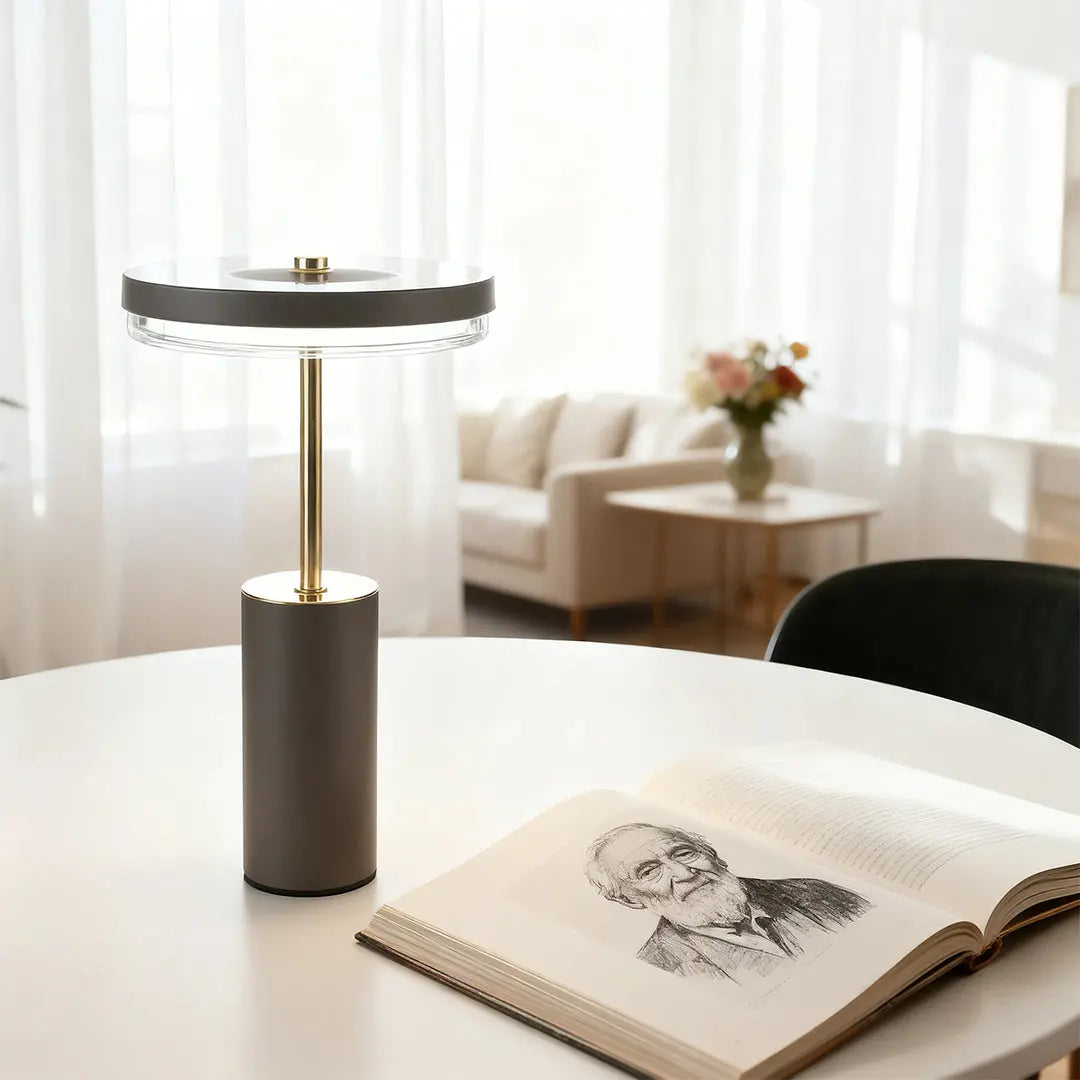 European Style Decorative Cylinder Table Lamps - Metal Lighting Accent Luxe