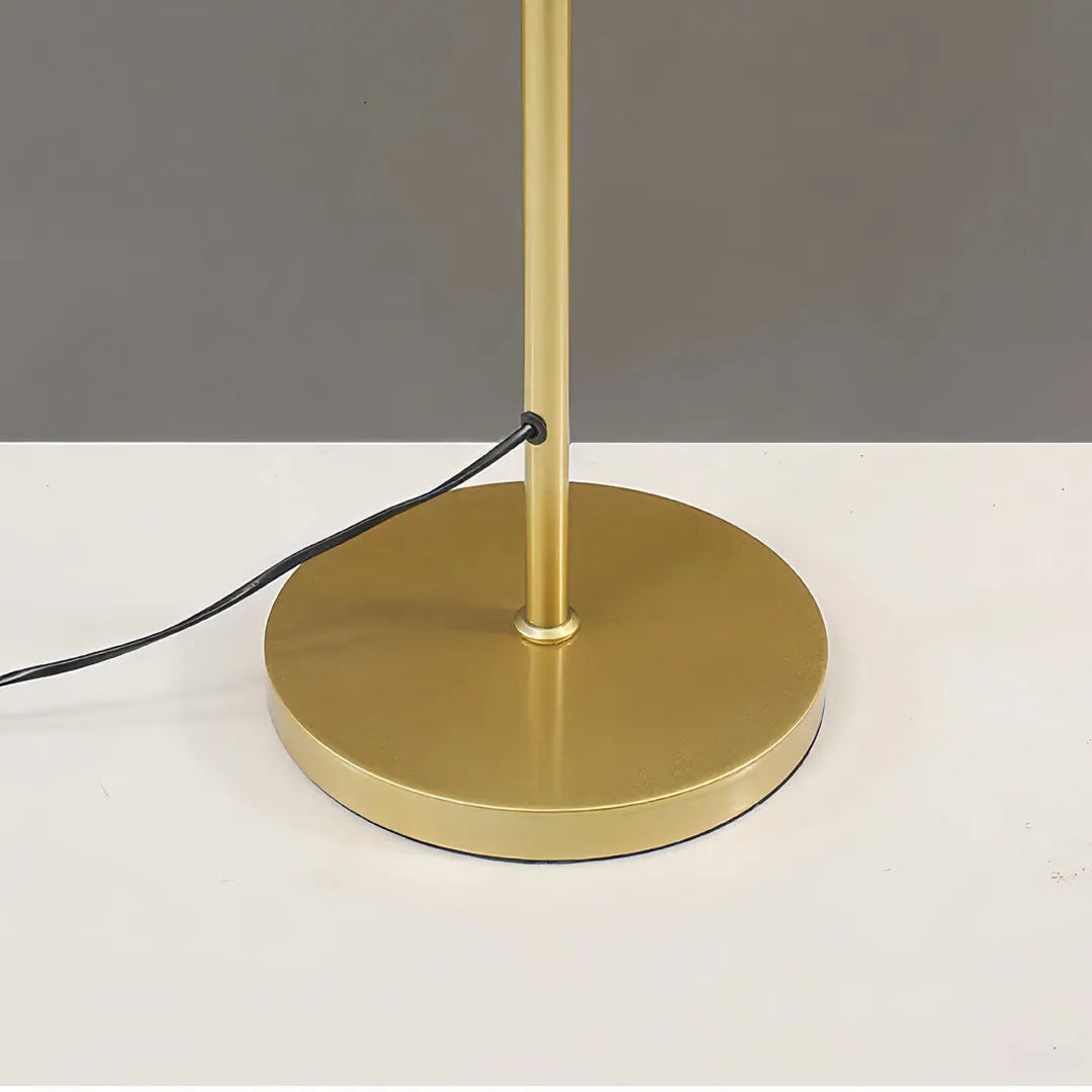 Modern Globe Floor Lamp with 3 Lights in Gold, Black, and White - Standing Design Luxe